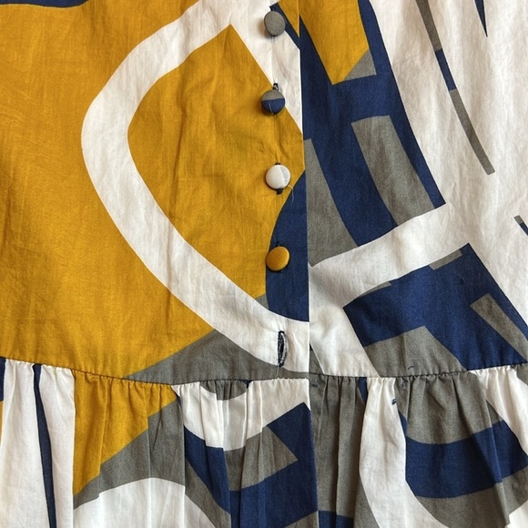 Anthropologie "Soft Geometry Halter Dress" by Maeve, Multicolor, Maxi SZ 8 - Picture 12 of 13